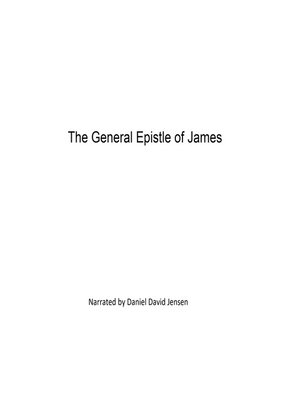 cover image of The General Epistle of James